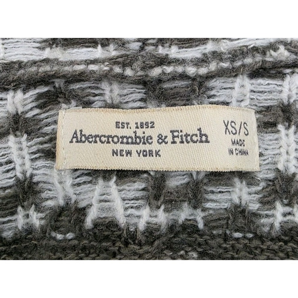 Vtg Abercrombie Fitch Artsy Tribal Knit Open Cardigan Jacket XS/S Boho Lagenlook - Picture 13 of 16